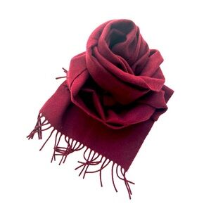 Hugo Boss burgundy cashmere scarf